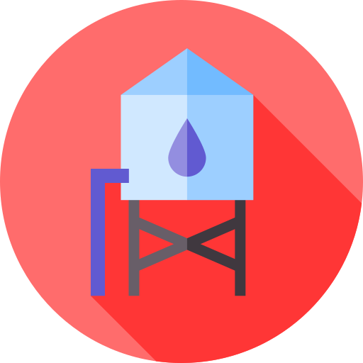 Water Tank Flat Circular Flat icon