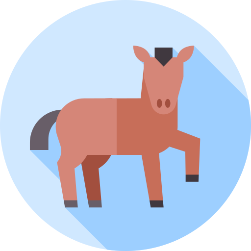 pferd Flat Circular Flat icon