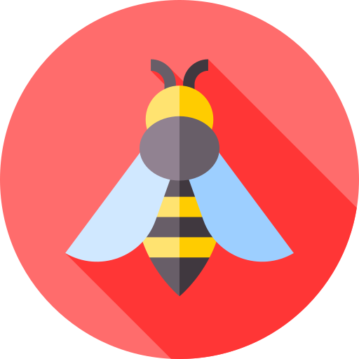 Bees Flat Circular Flat icon