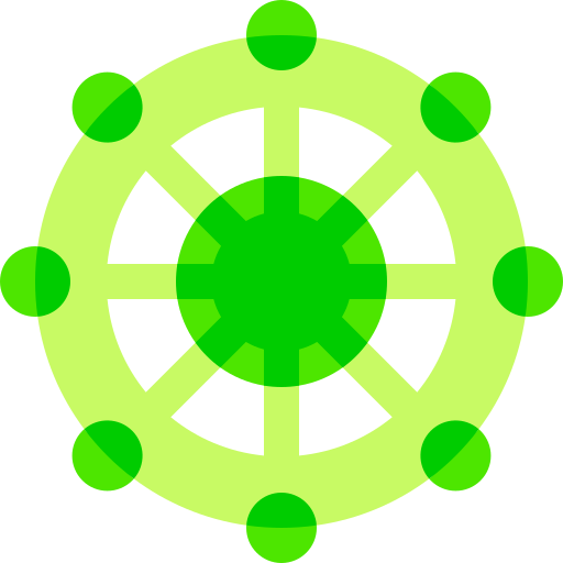 Dharma wheel Basic Sheer Flat icon
