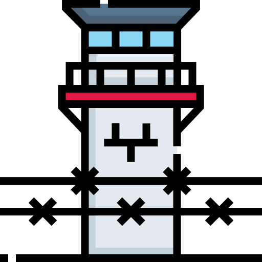 torre de defensa Detailed Straight Lineal color icono