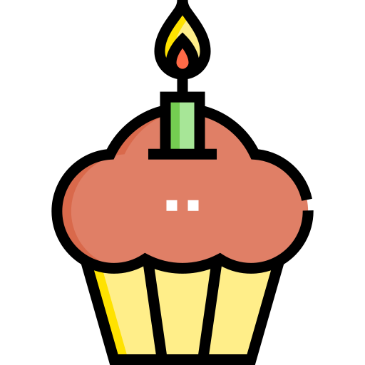 Cupcake Detailed Straight Lineal color icon