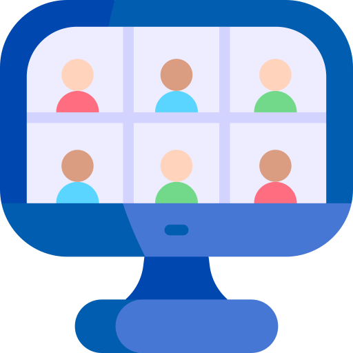 Video Conference Kawaii Flat icon