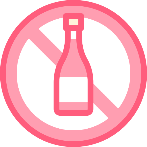 No Alcohol Detailed color Lineal color icon
