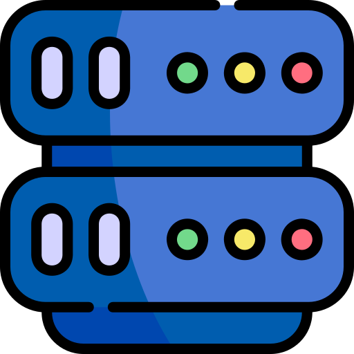 servidor Kawaii Lineal color icono