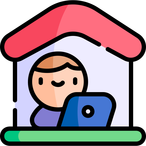 work from home Kawaii Lineal color icon