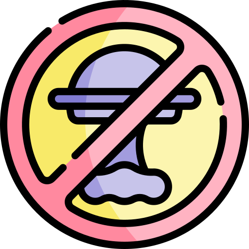 No nuclear Kawaii Lineal color icon