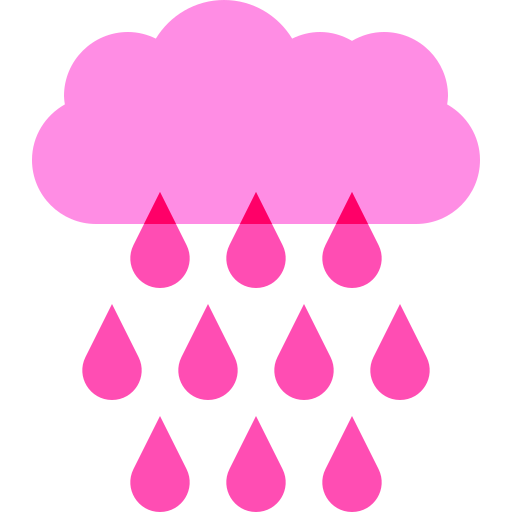 雨が降っている Basic Sheer Flat icon