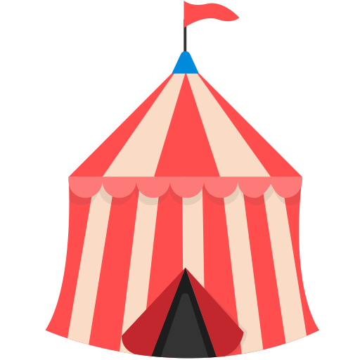 Цирковой шатер Generic color fill иконка