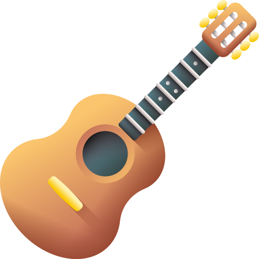アコースティックギター 3D Color icon
