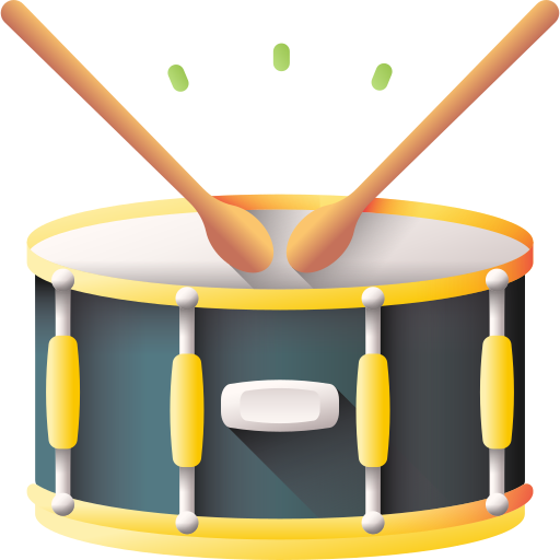 Snare Drum 3D Color icon