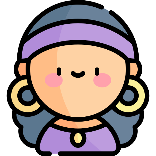 Fortune Teller Kawaii Lineal color icon