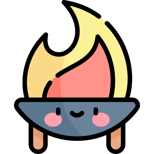 Brazier Kawaii Lineal color icon