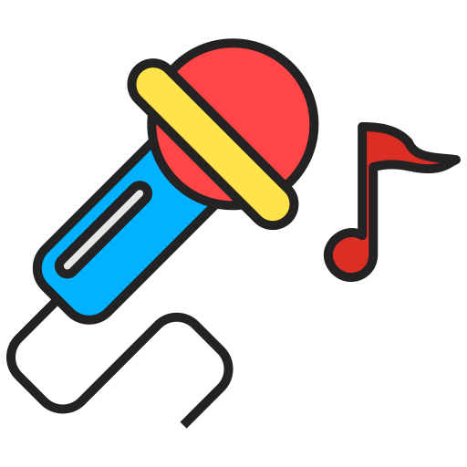 karaoke Generic color lineal-color icoon