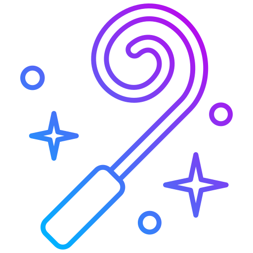 Party blower Generic gradient outline icon