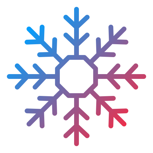 sneeuwvlok Generic gradient outline icoon