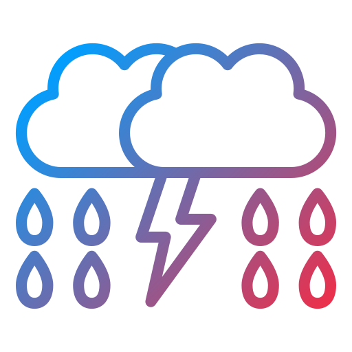 Thunder Generic gradient outline icon