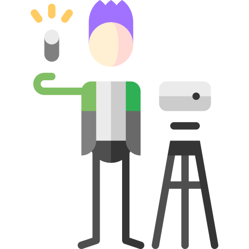 Remote shutter Puppet Characters Flat icon