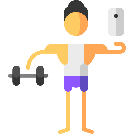 blogger de fitness Puppet Characters Flat icono