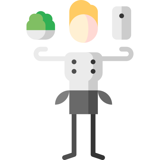 Food blogger Puppet Characters Flat icon