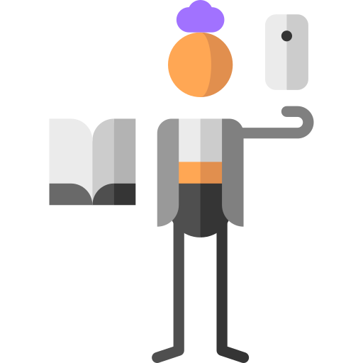 Book blogger Puppet Characters Flat icon