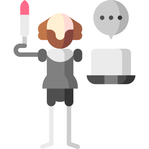 Writing Puppet Characters Flat icon
