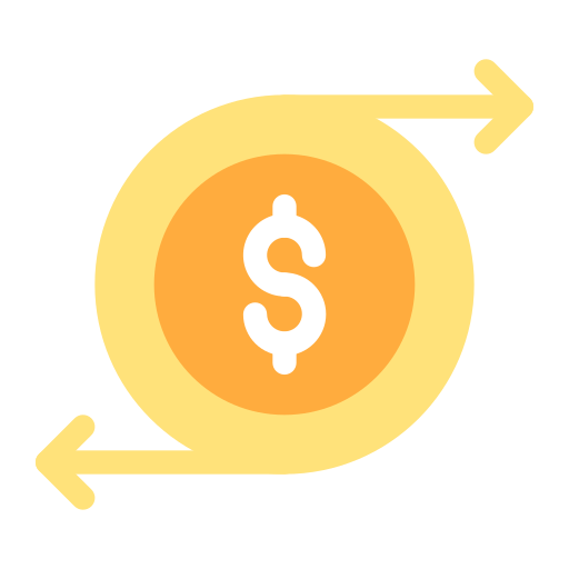 Money Transfer Generic color fill icon