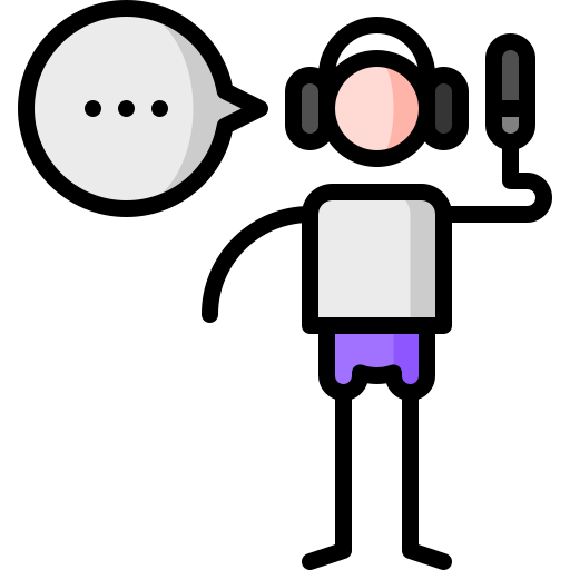Podcaster Puppet Characters Lineal Color icon
