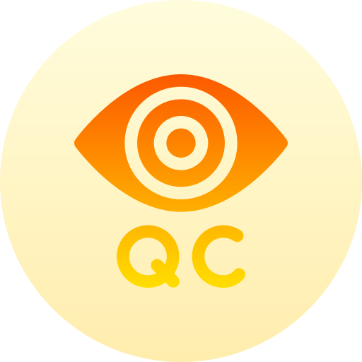 Quality control Basic Gradient Circular icon