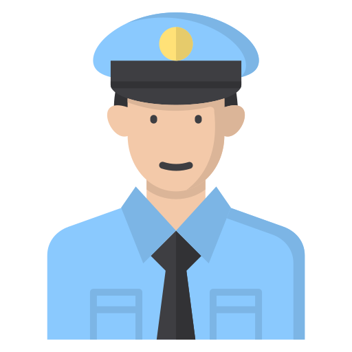 Полиция Generic color fill иконка