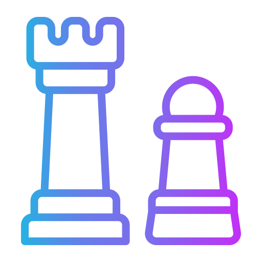 schaken Generic gradient outline icoon
