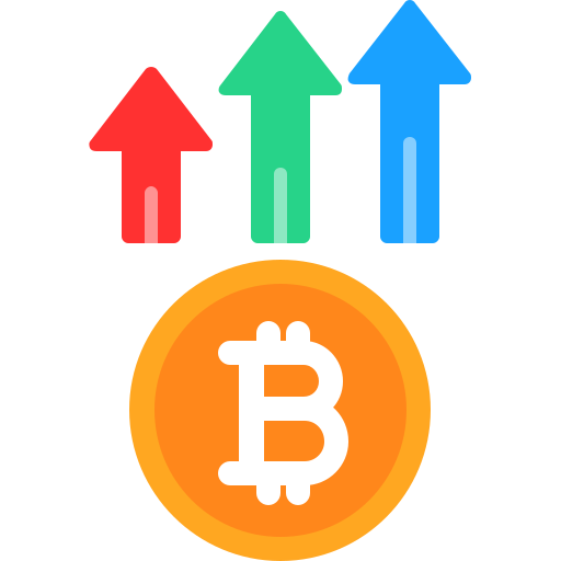 Bitcoin up Generic Flat icon