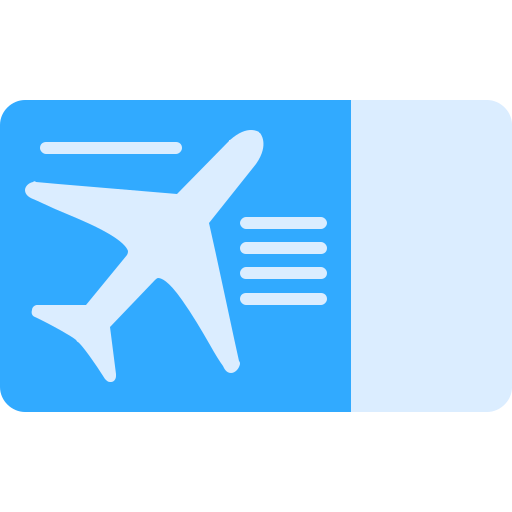 ticket vlucht Generic Flat icoon