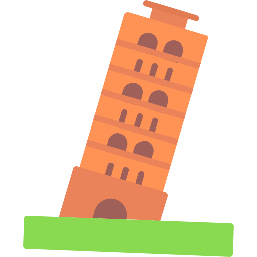 wieża w pizie Generic Flat ikona