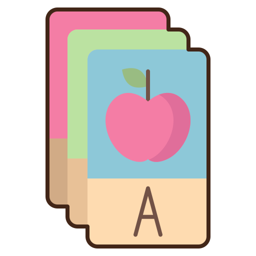 Flashcard Generic color lineal-color icon
