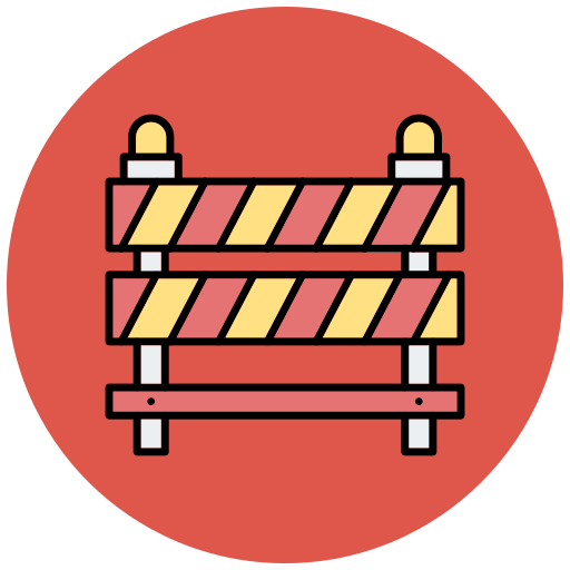 Road Block Generic color lineal-color icon