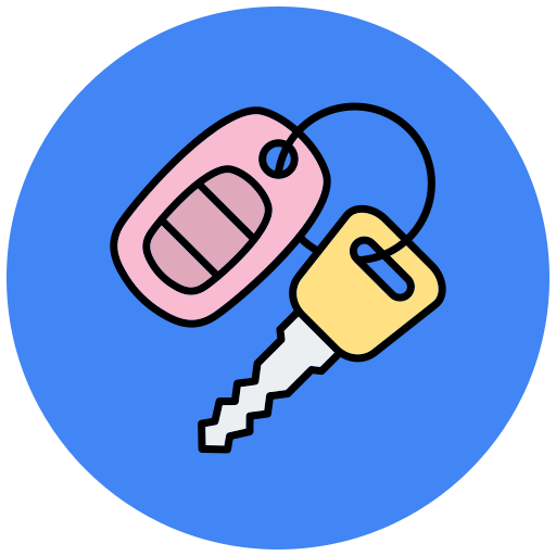 Car Key Generic color lineal-color icon
