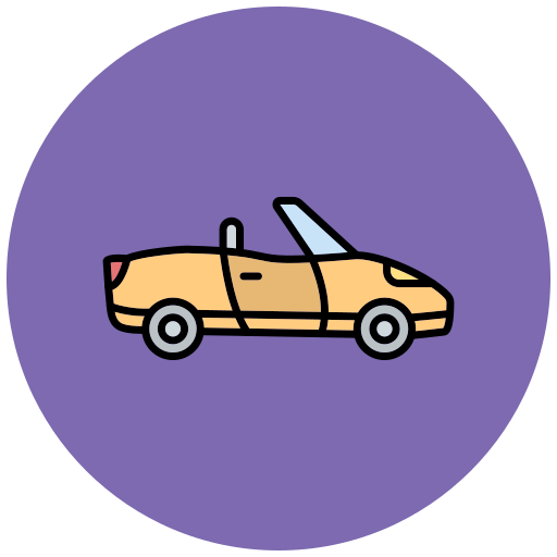 オープンカー Generic color lineal-color icon