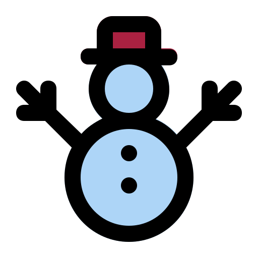 Снеговик Generic color lineal-color иконка