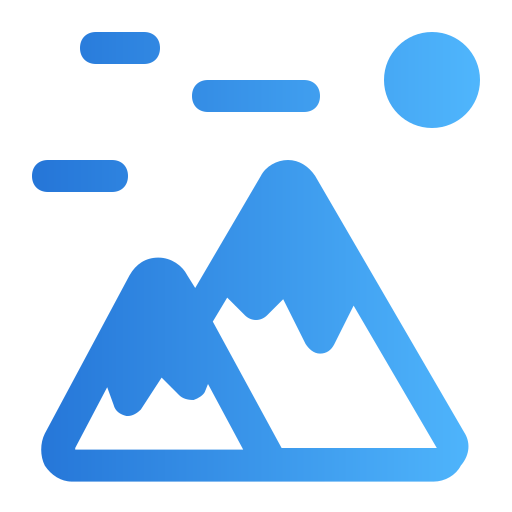Mountains Generic gradient fill icon