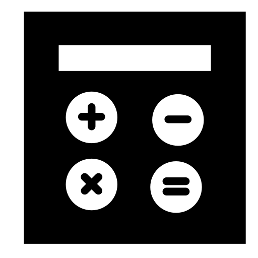 kalkulator Generic black fill ikona
