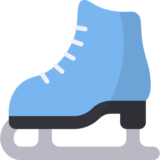 Ice skating shoes Generic color fill icon