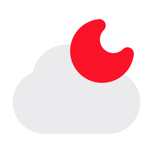 Cloudy night Generic color fill icon