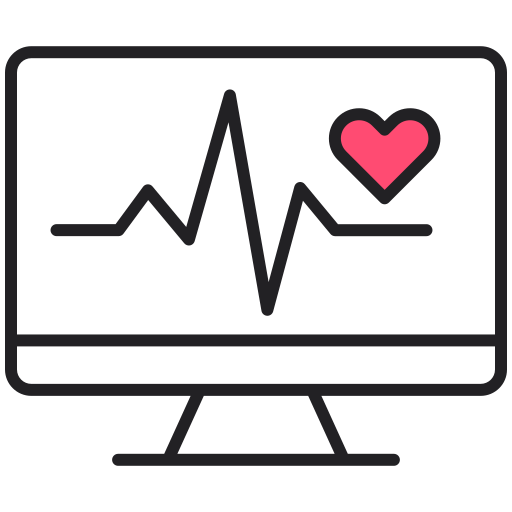 monitor de pulso cardiaco Generic color lineal-color icono
