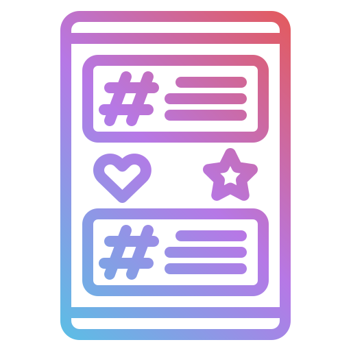 hashtag Generic Gradient icono