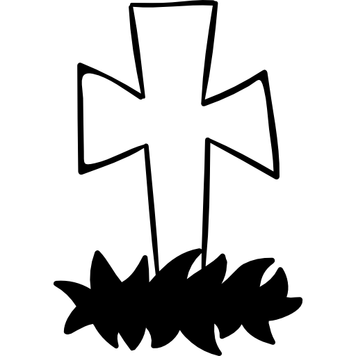 무덤 Hand Drawn Black icon
