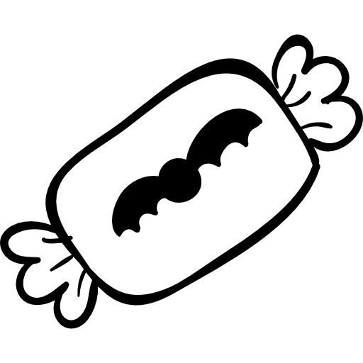 caramella Hand Drawn Black icona