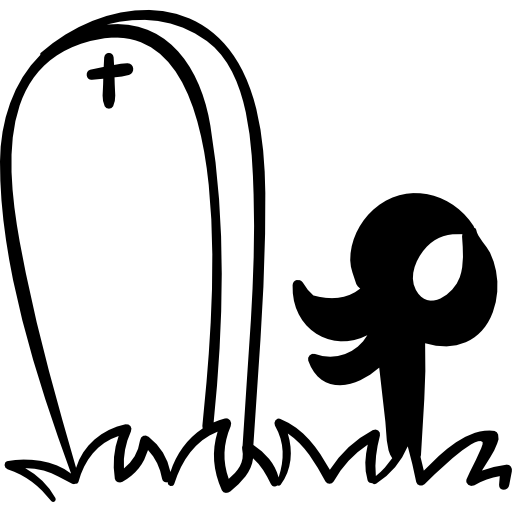 tumba Hand Drawn Black icono