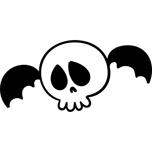 Bat Hand Drawn Black icon