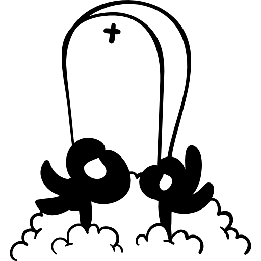 grób Hand Drawn Black ikona